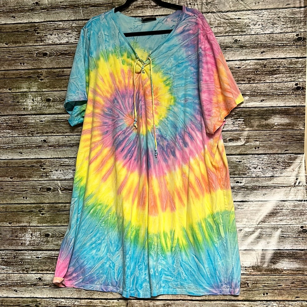 Fashion Bug tie dye coverup house dress